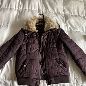 Aeropostal dark purple winter puff jacket